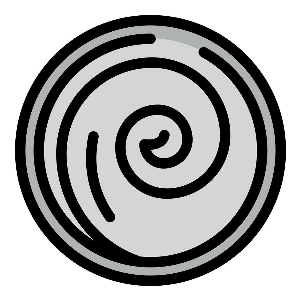 Round spiral swirling showing repetition and geometric shapes vector