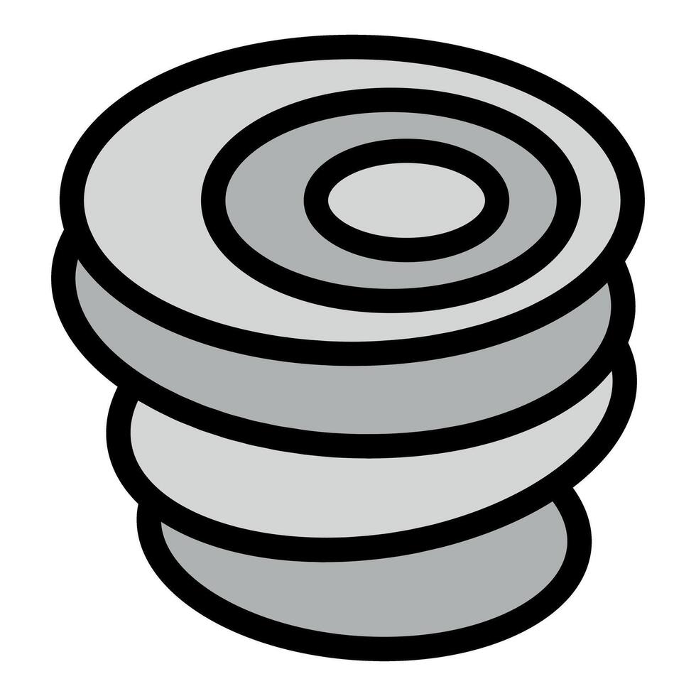 Compression spring making a perfect mechanical structure vector