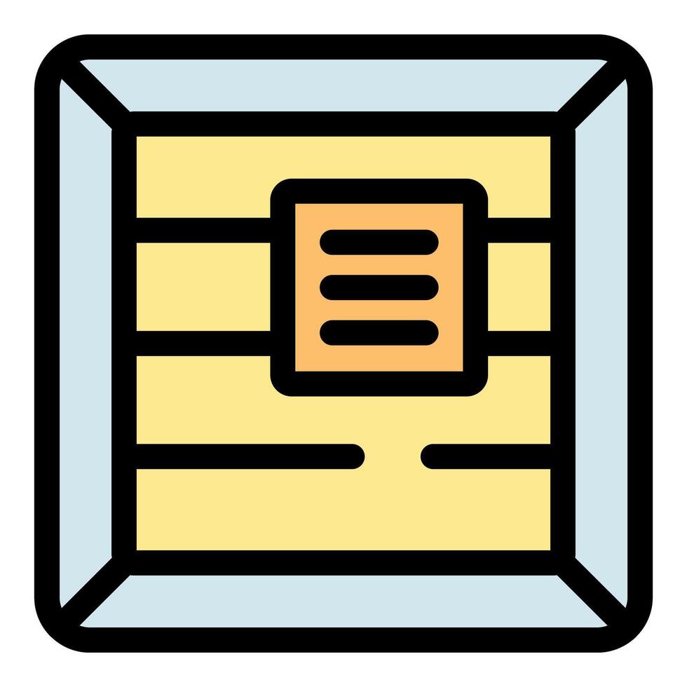 Shipping box with label displaying important information for delivery vector