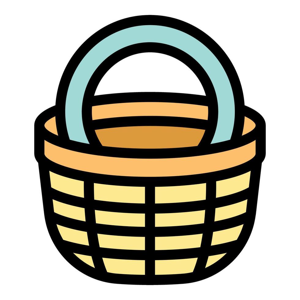 Empty picnic basket waiting for delicious food and drinks vector