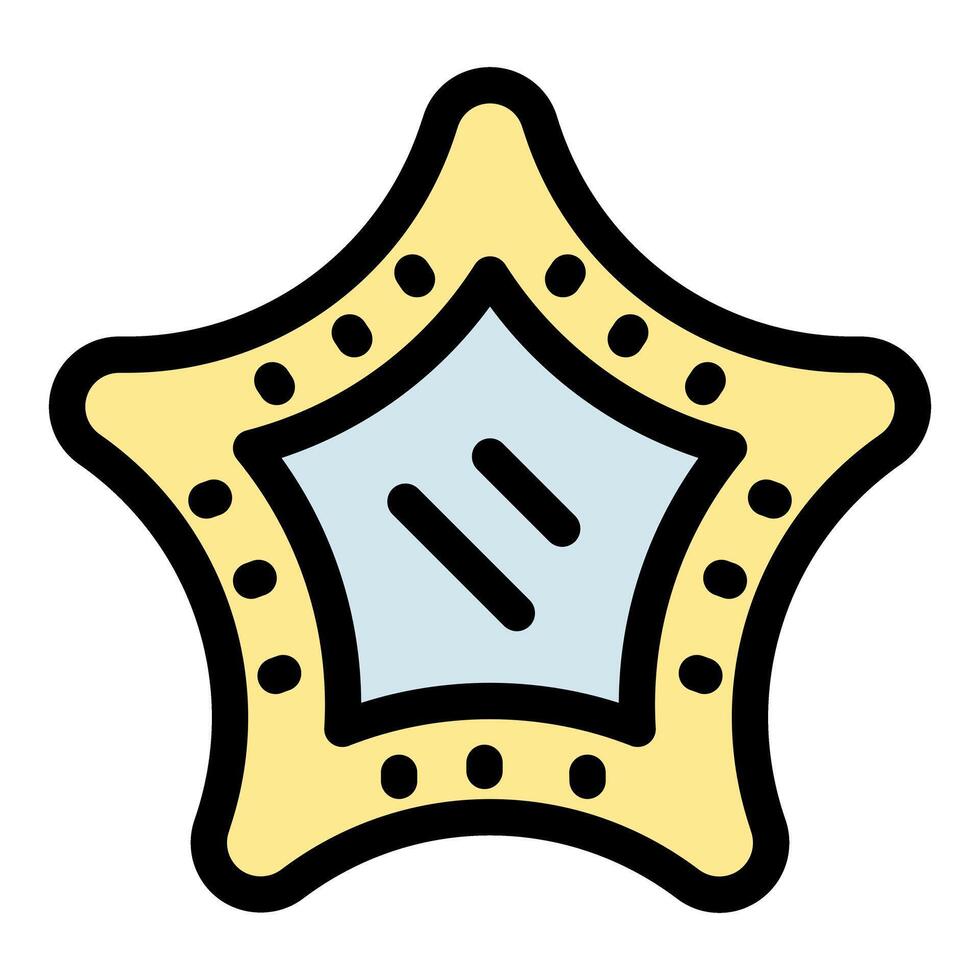 Five pointed star badge shining with elegance and prestige vector