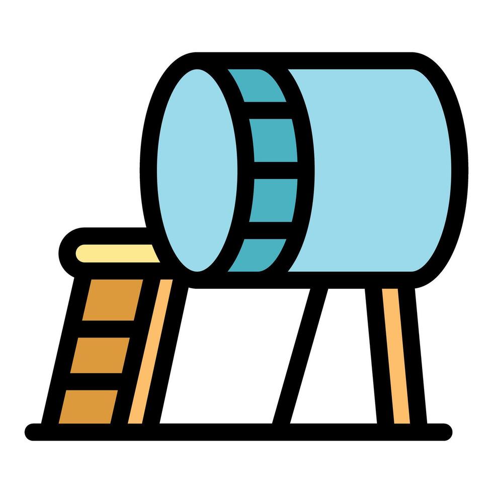 Hamster wheel with ladder providing exercise and entertainment vector