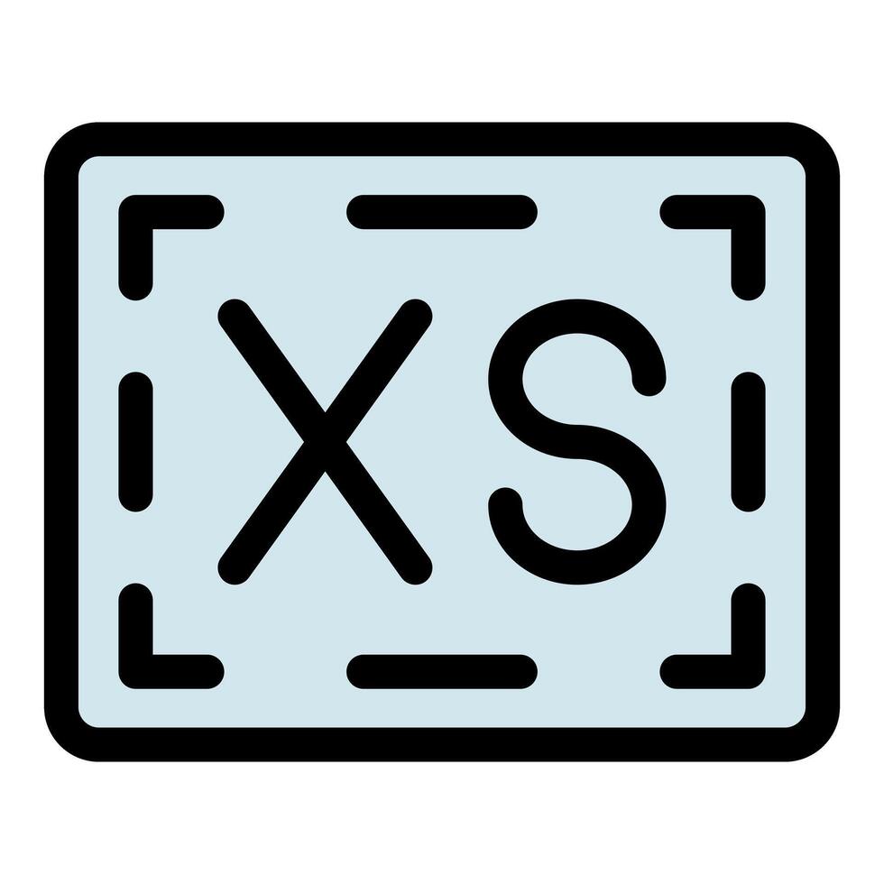 Extra small parcel box with xs symbol express delivery shipping vector