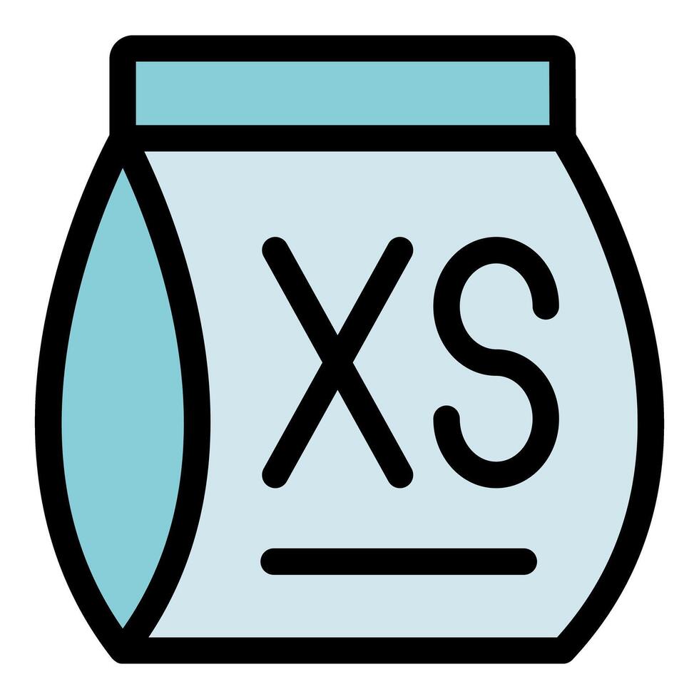 Extra small size clothes label icon showing tiny garment or clothing vector