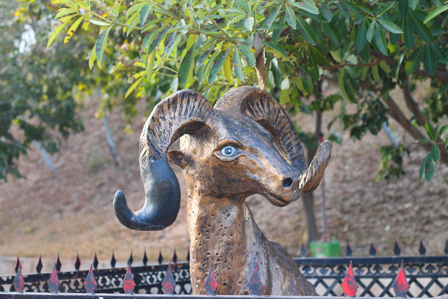 mirpur azad kashmir 2023 sculpture of deer animals in park photo