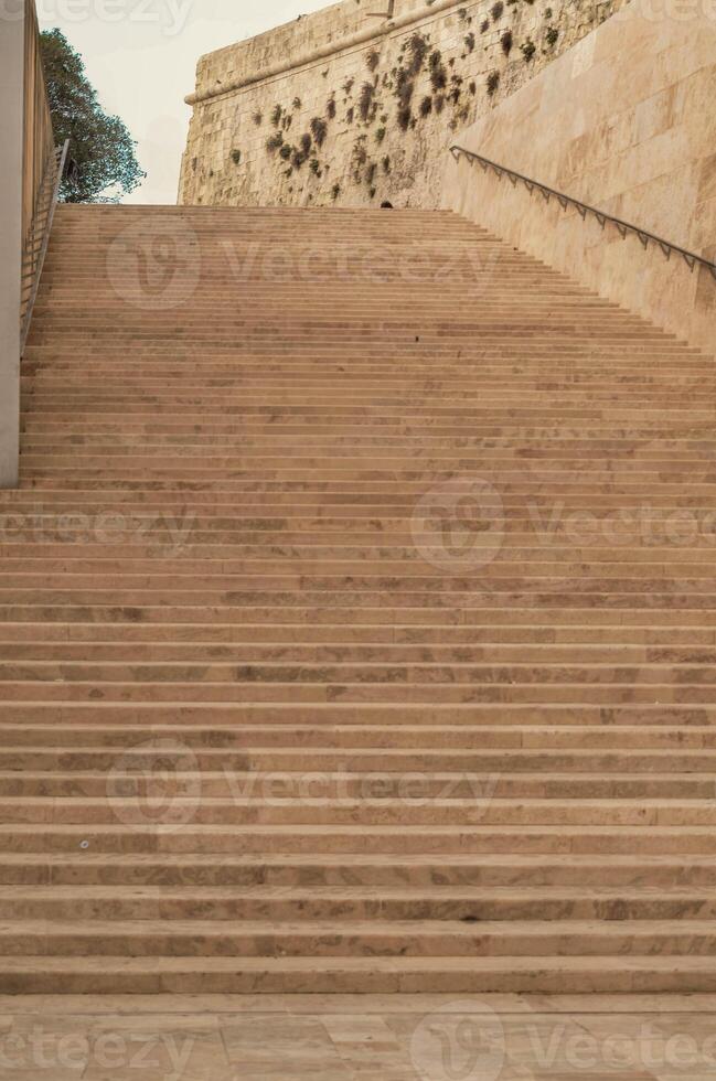 Grand Stone Staircase Leading to Historic Fortifications photo