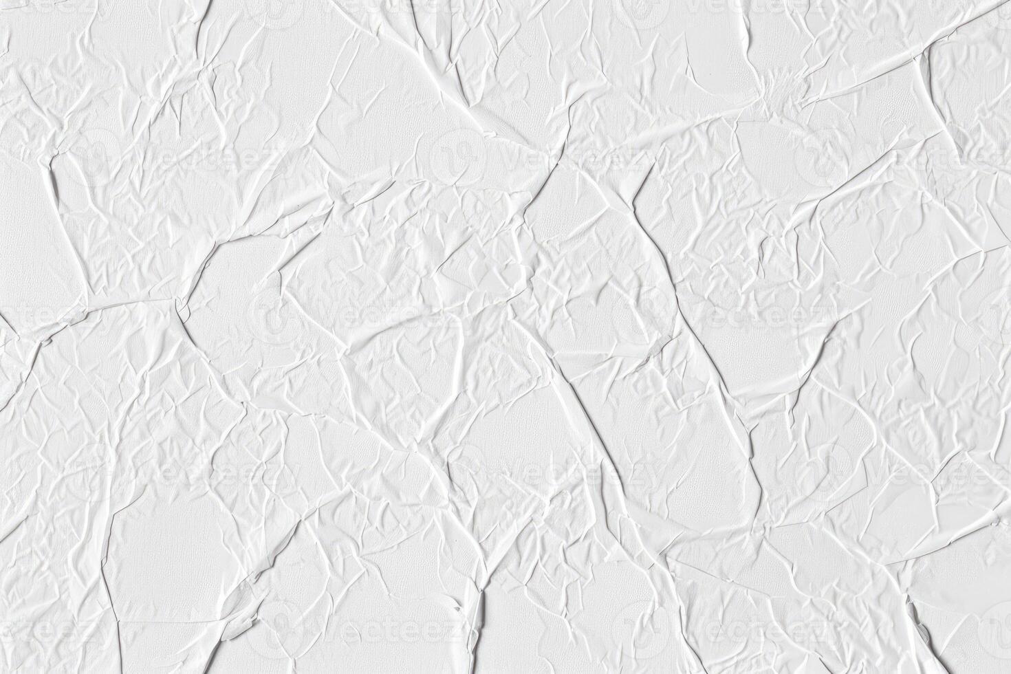 Abstract White Crumpled Paper Texture photo