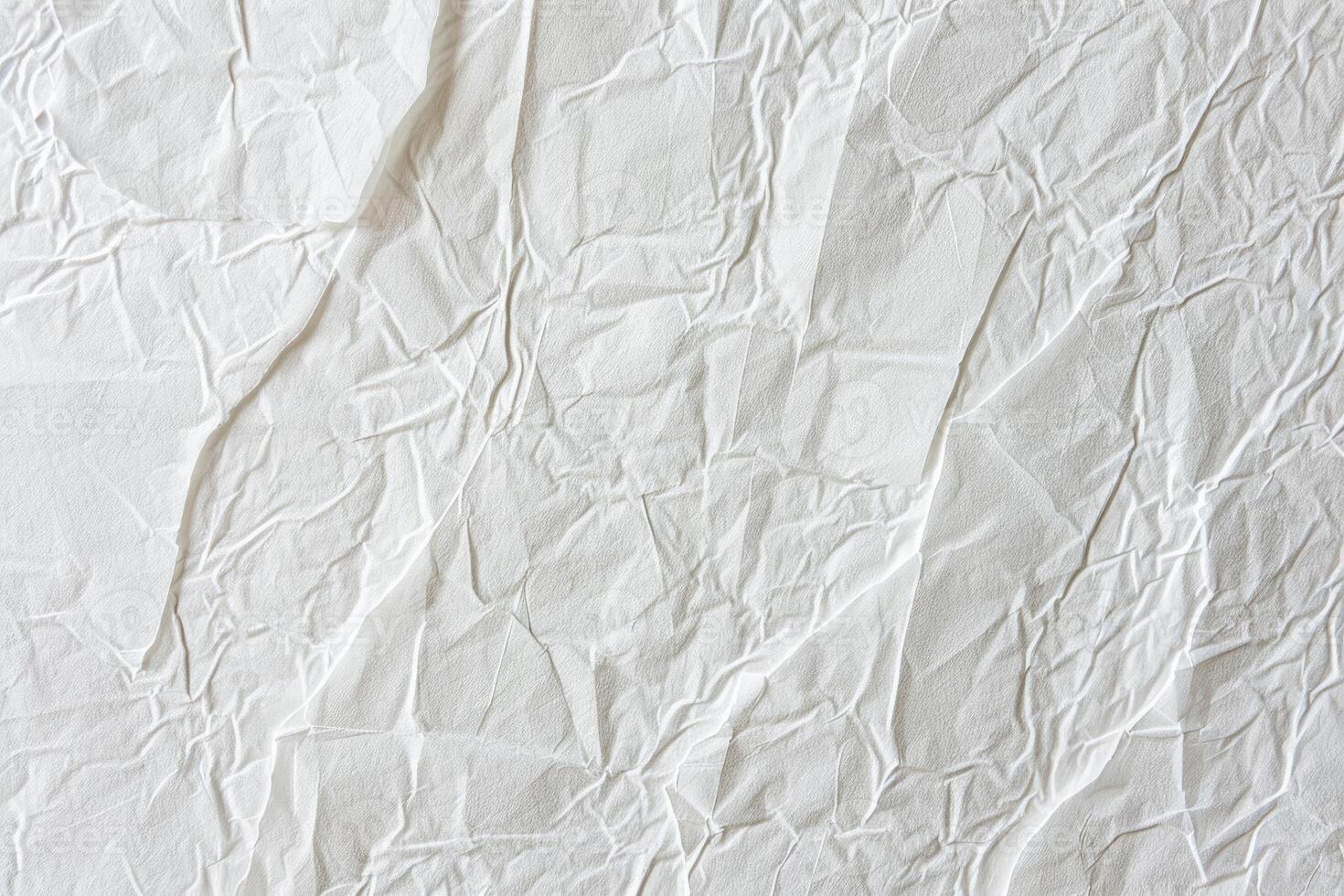 Close-Up Texture of Crumpled White Paper photo
