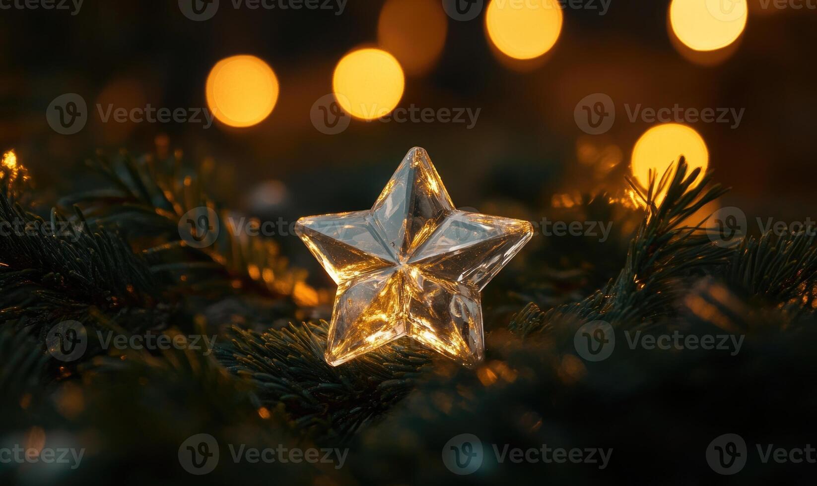 A star is on a tree branch photo