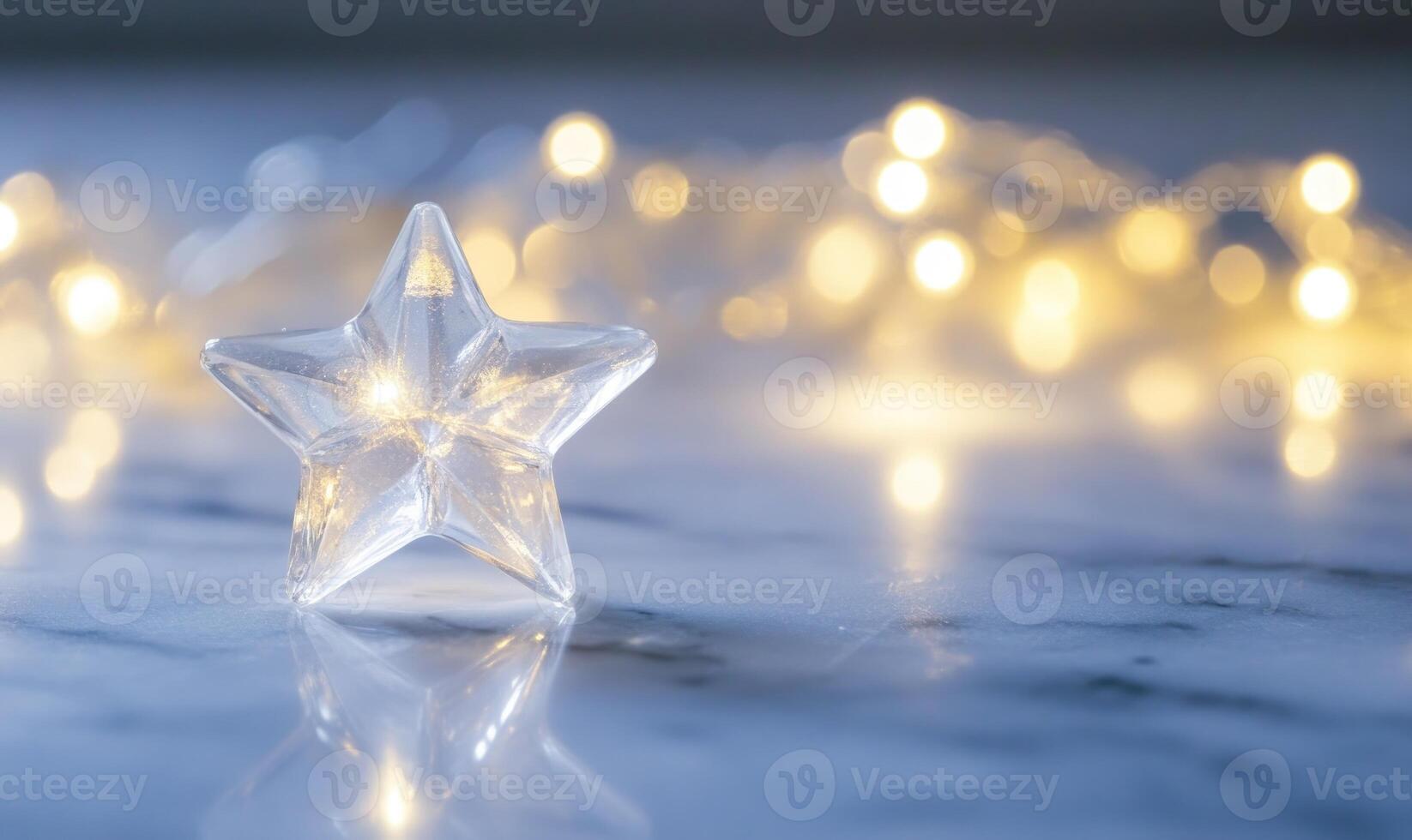 A star is sitting on a marble countertop photo
