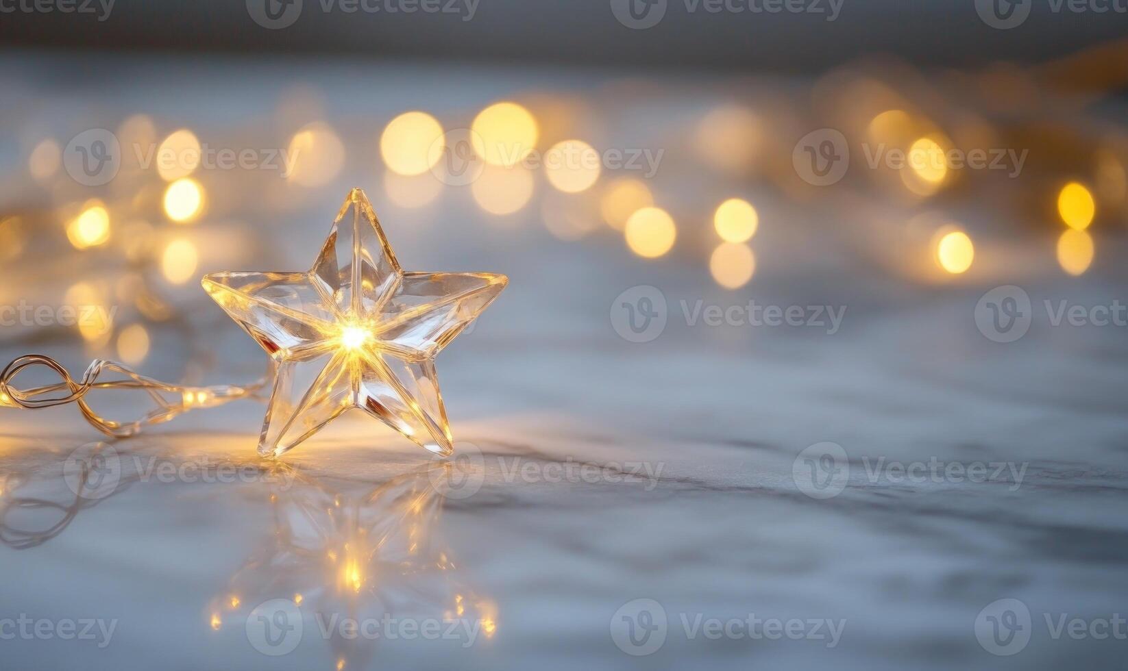 A star is lit up and is on a white background photo