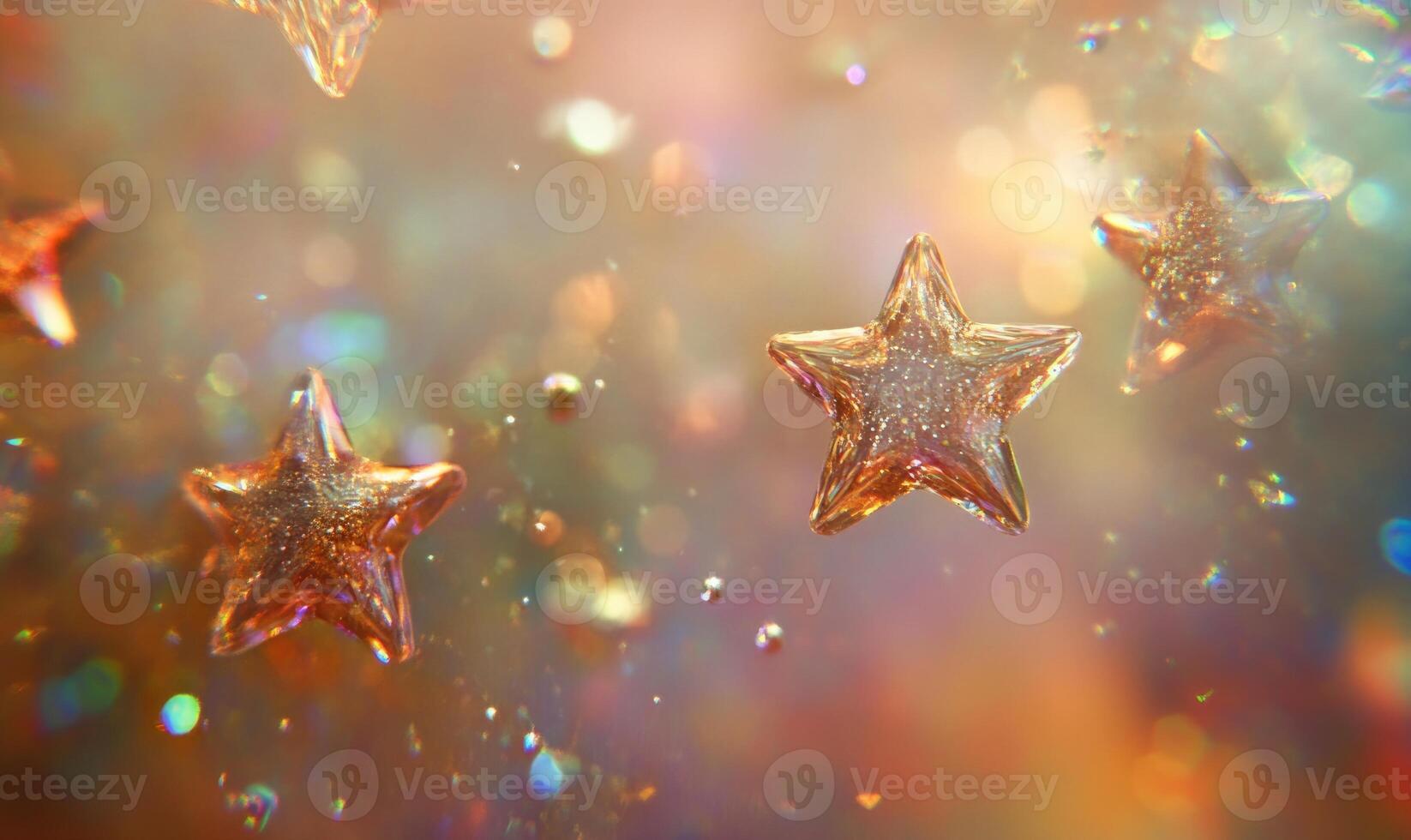 Three stars are floating in the air photo