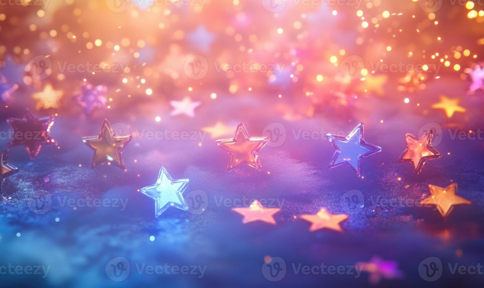 A blue background with a lot of stars photo