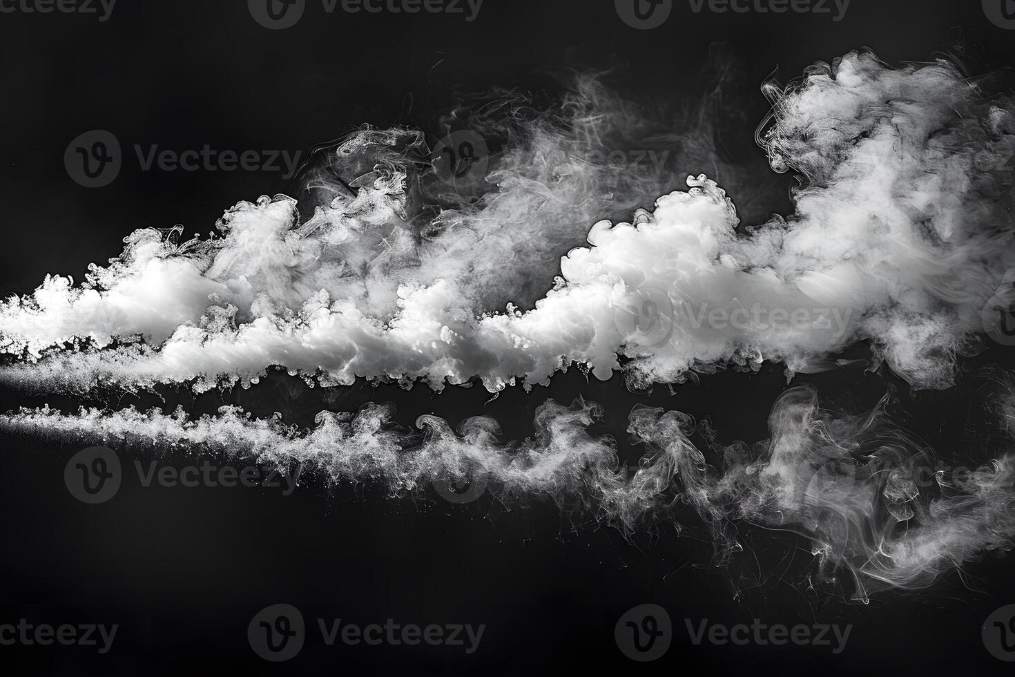 Abstract Smoke Swirls on Dark Background for Creative Design and Atmospheric Effects photo