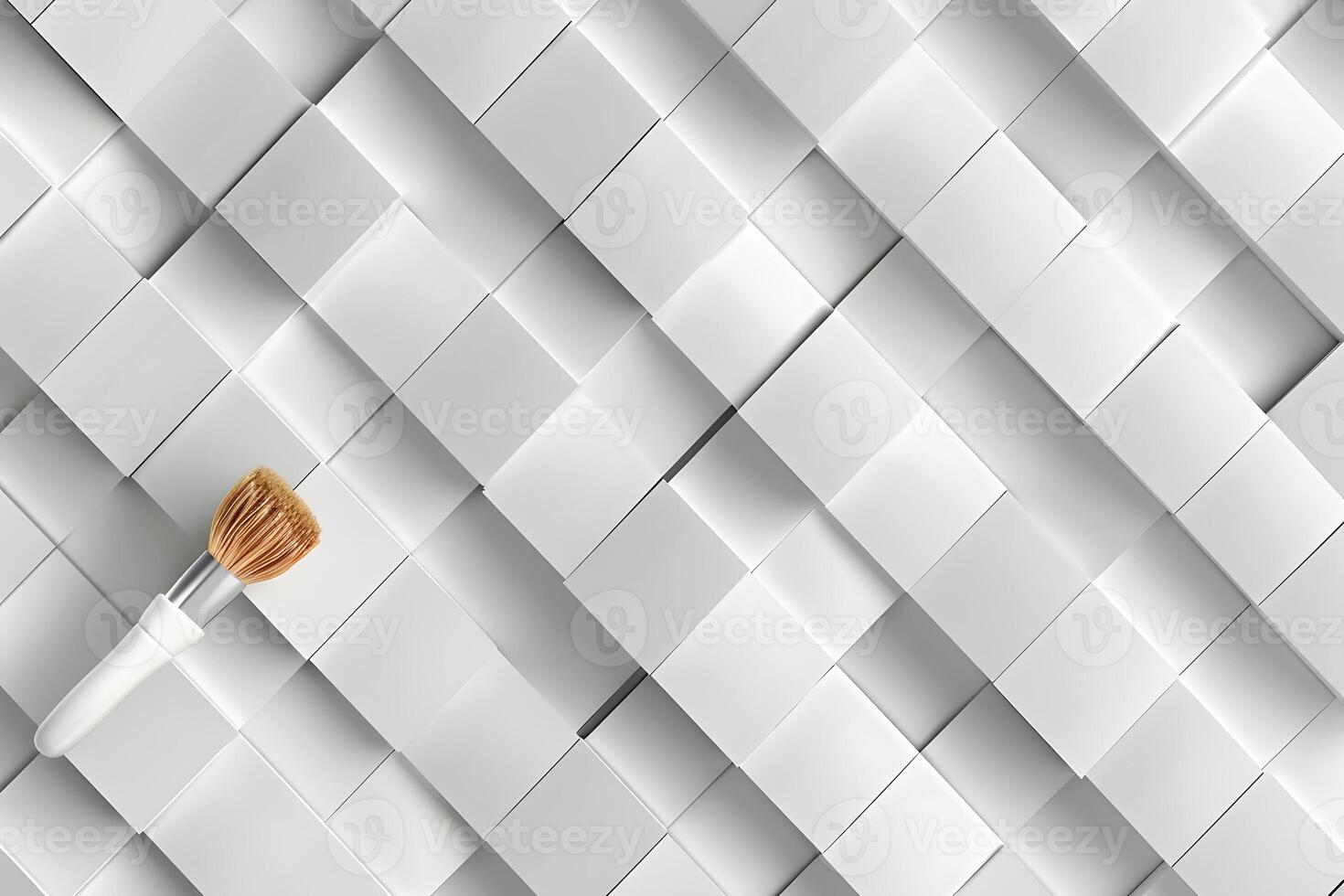 Abstract Geometric Pattern with Makeup Brush for Modern Design Concepts photo