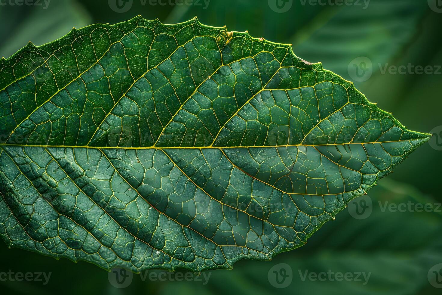 Close-Up of Leaf Veins Revealing Intricate Natural Patterns photo