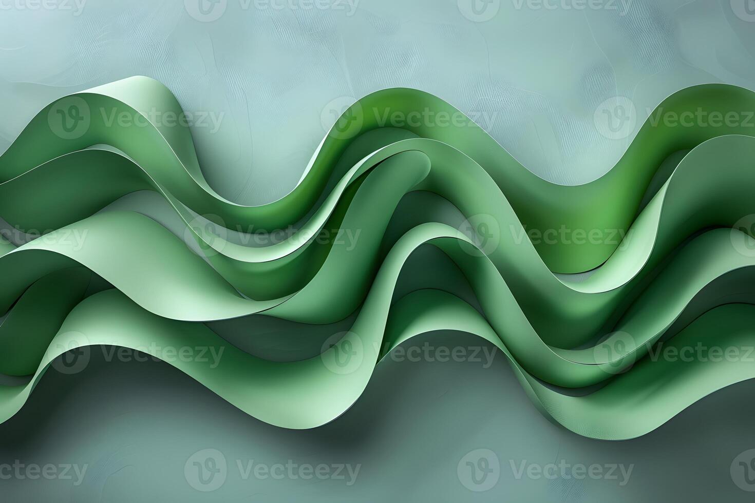 Elegant Green Wavy Abstract Design for Modern Art and Creative Backgrounds photo