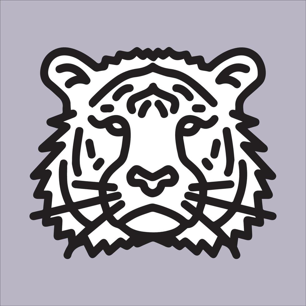tiger head illustration vector
