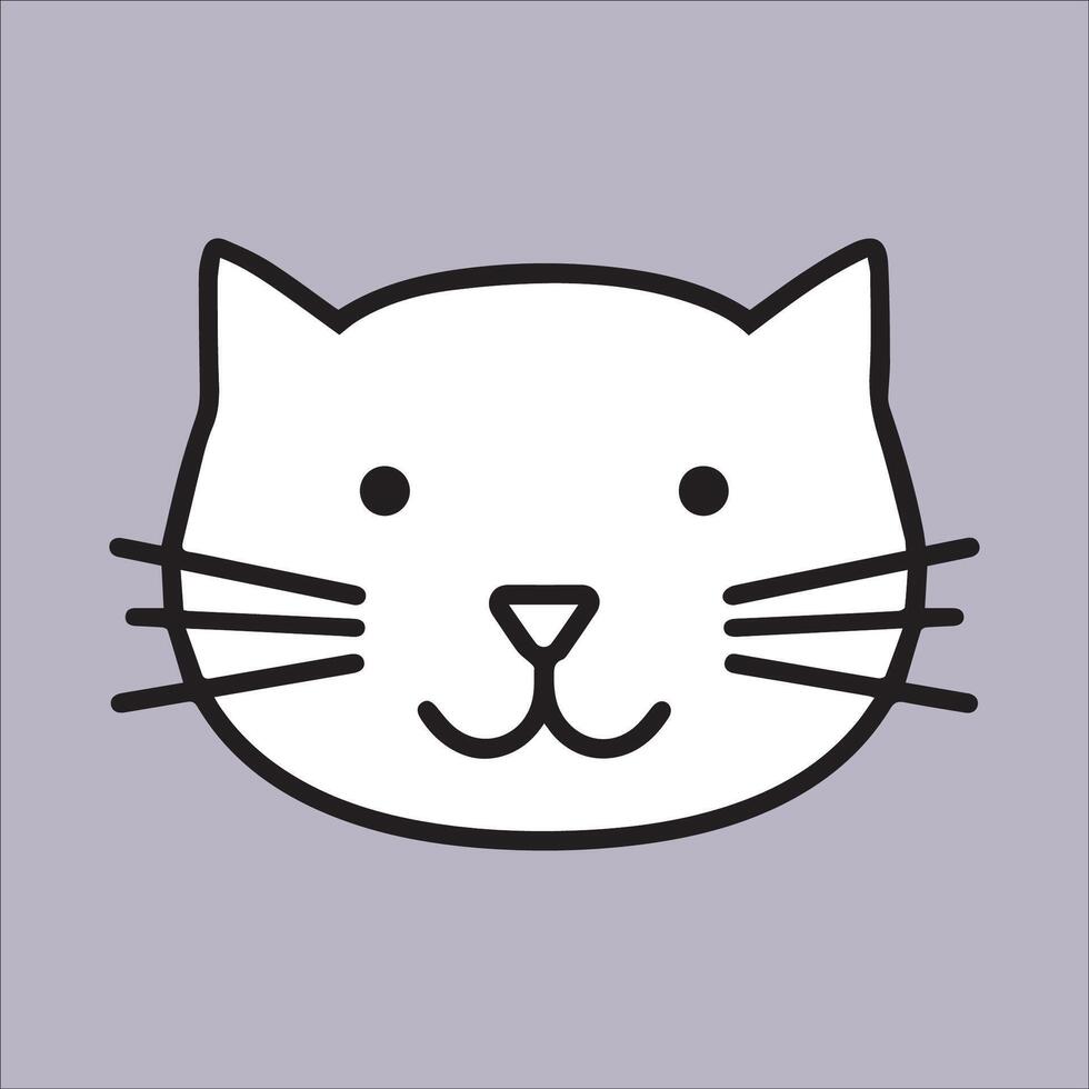 Cat head illustration vector