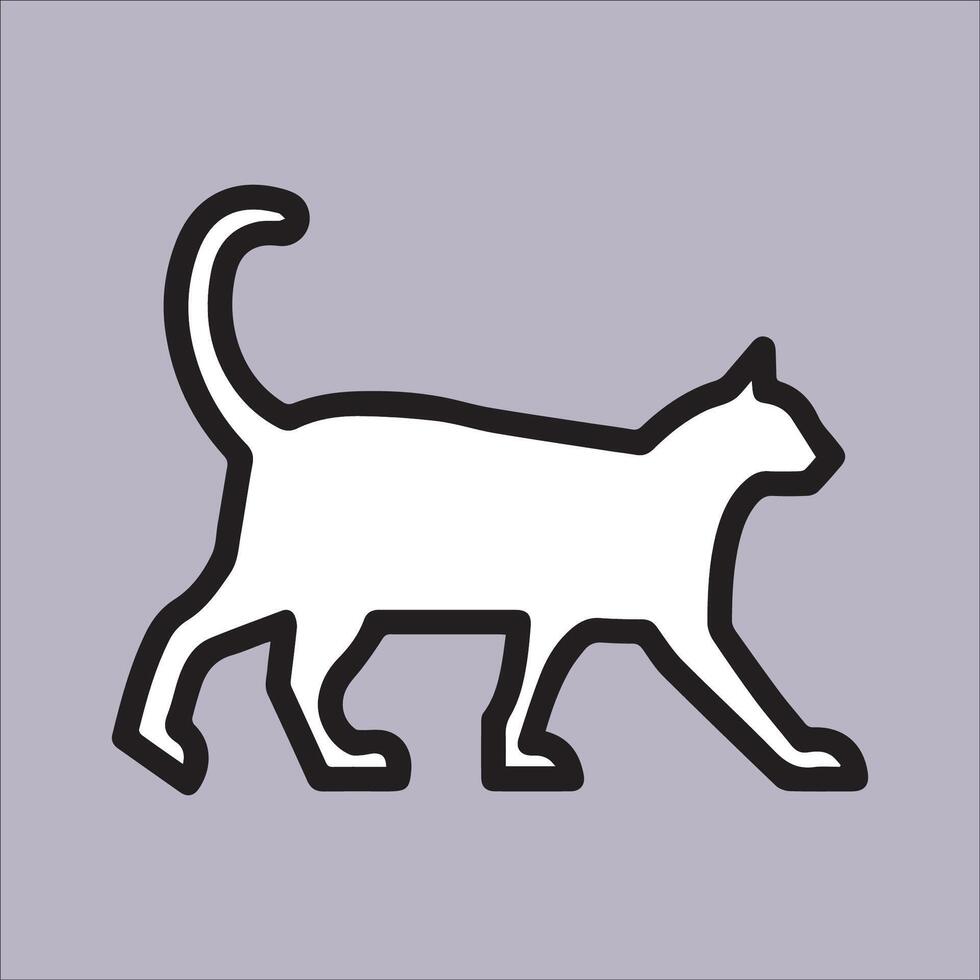 Illustration of a cat crawling vector