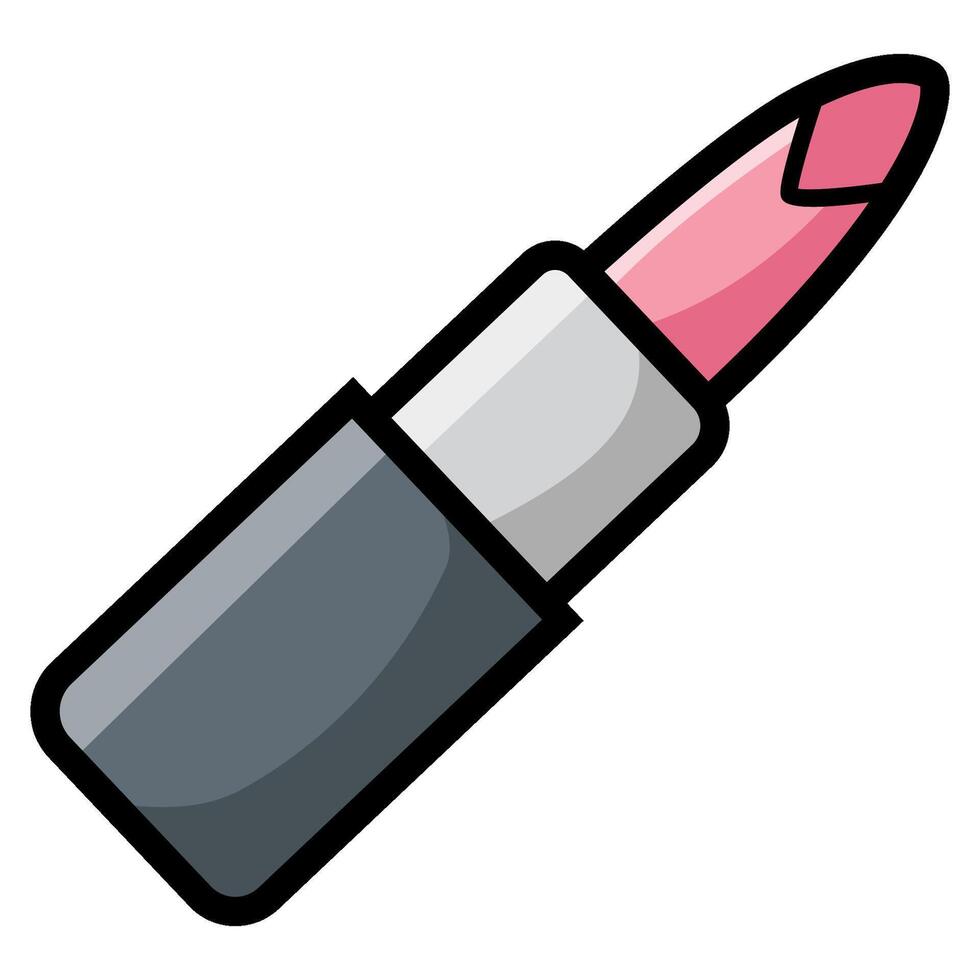 Pink lipstick on white background vector