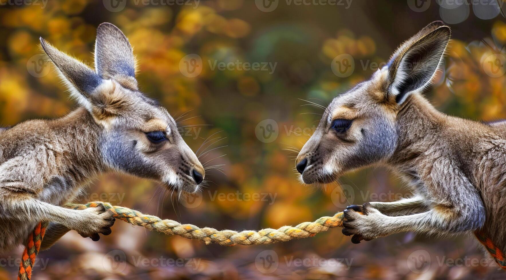 Concept of stalled negotiations and stopped progress or an impasse. Tug of war between parties. photo