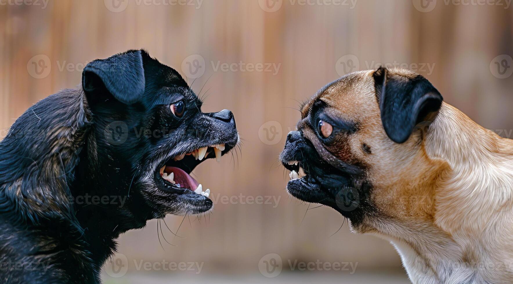 Concept of animosity, anger and conflict between to parties. Negotiation. photo