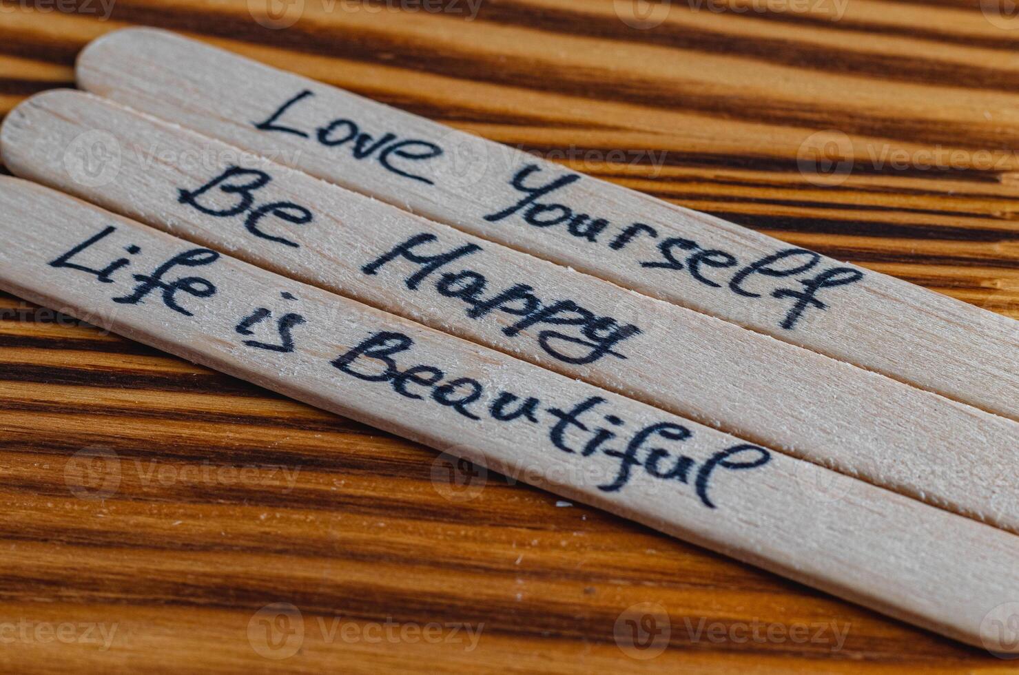 Be happy, be yourself, positive thoughts to increase self esteem photo