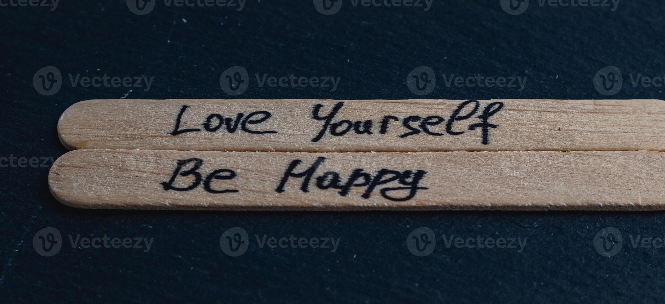 Think positive, be yourself, positive thoughts to increase self esteem photo