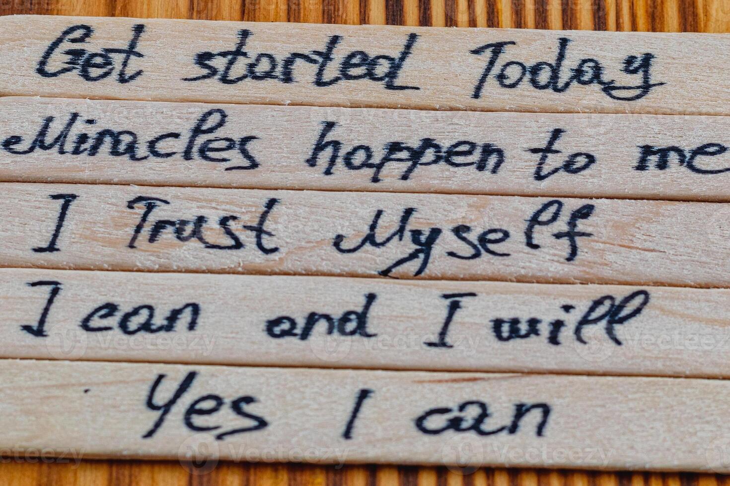 Let's start today, positive thoughts to increase self esteem, improvement photo