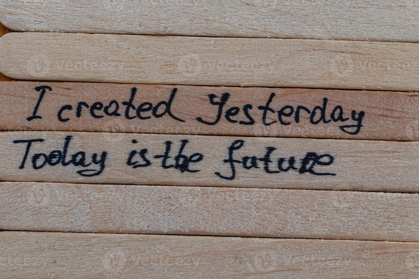 I create today, positive thoughts to increase self esteem, improvement photo