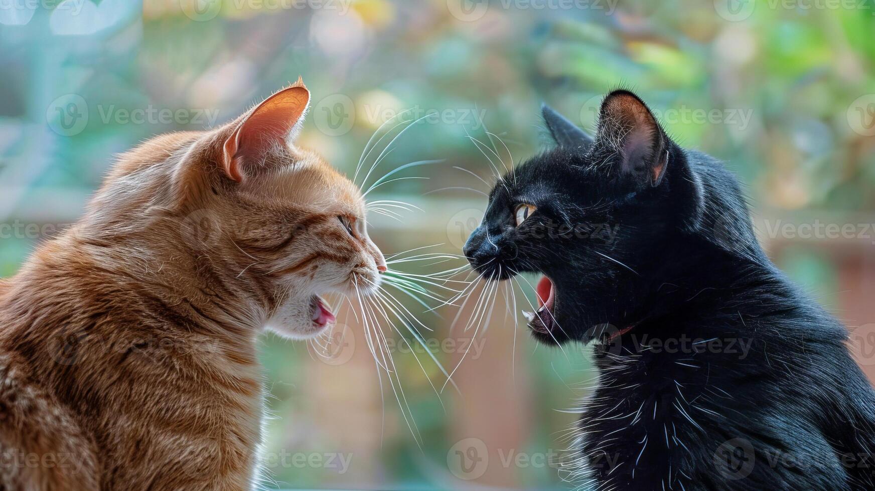 Concept of animosity, anger and conflict between to parties. Negotiation. photo
