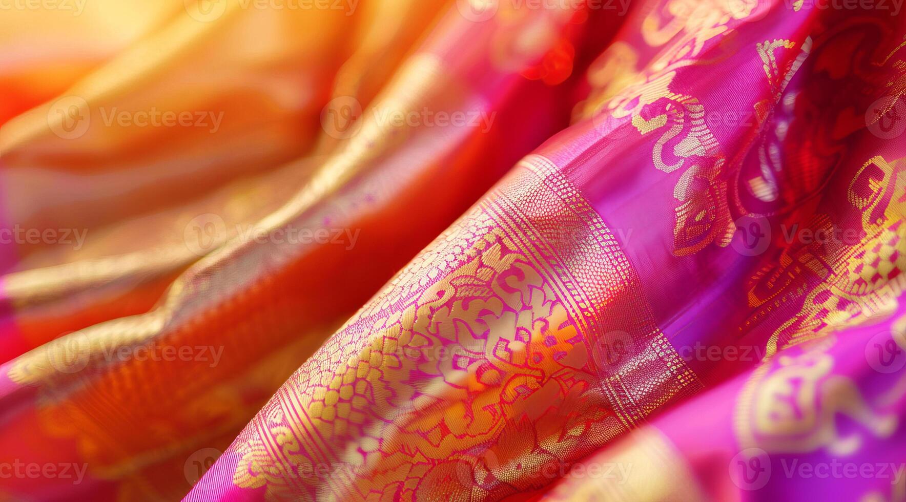 Traditional colorful Indian dress Sari photo