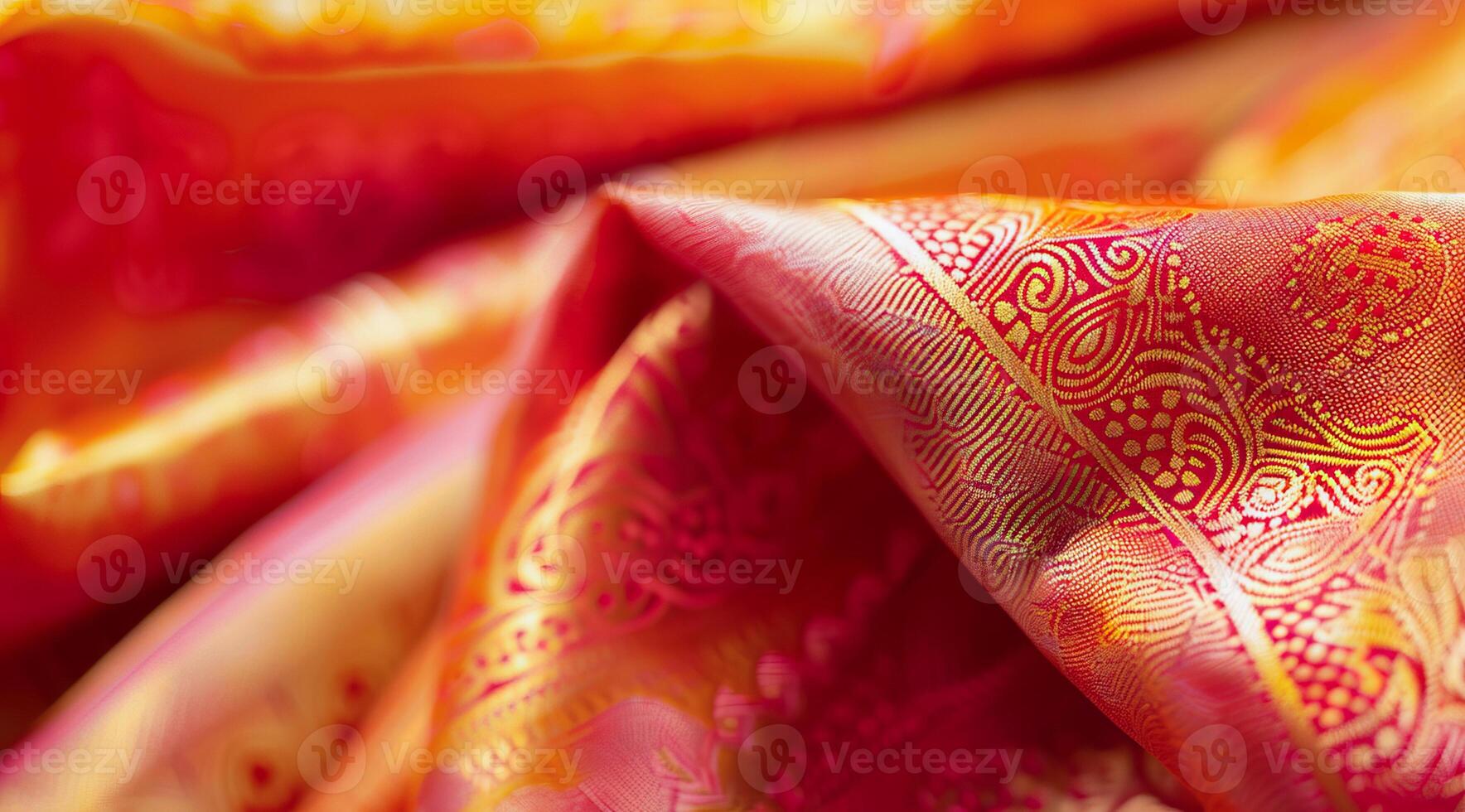 Traditional colorful Indian dress Sari photo