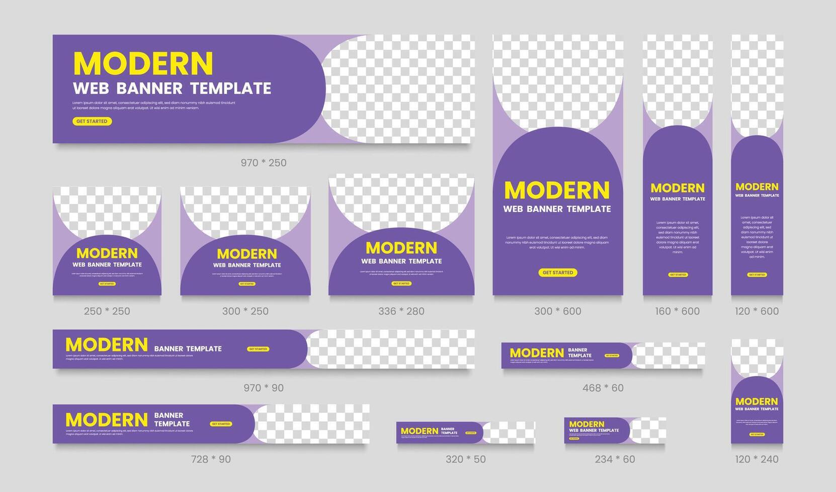 Modern banner template design for web page, ads, background, backdrop, vector