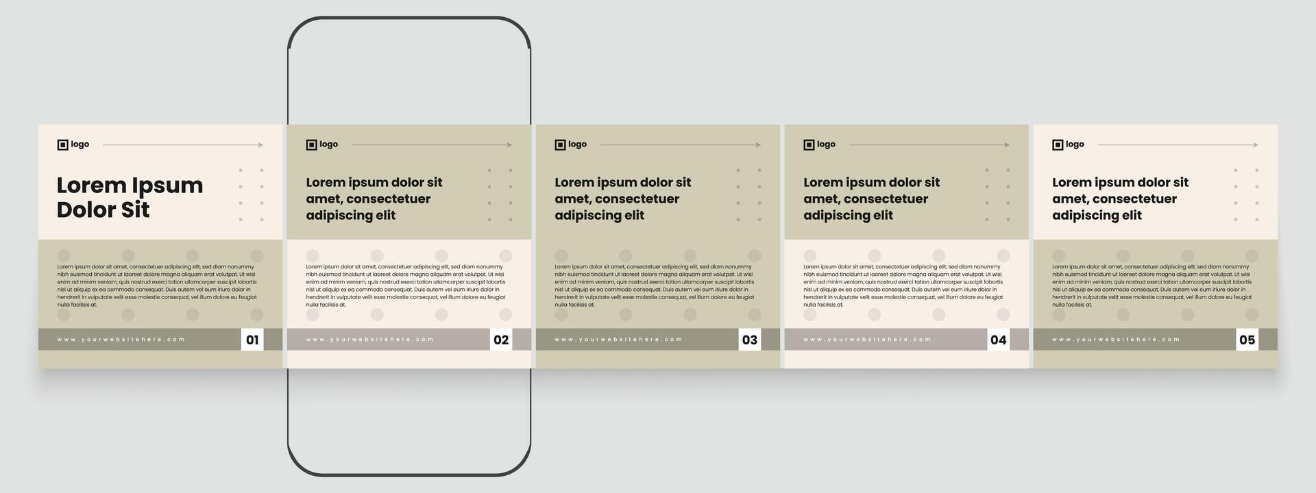 Tips and tricks sharing carousel template design. vector