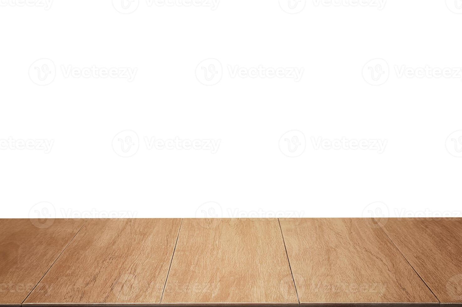 Beautiful empty wooden floor, isolated on white background. photo