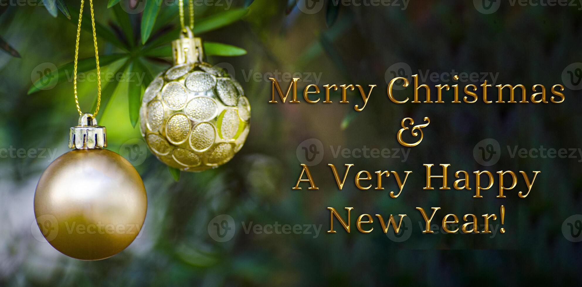 Merry Christmas and Happy New Year wishes. Christmas celebration and Happy Holiday concept photo