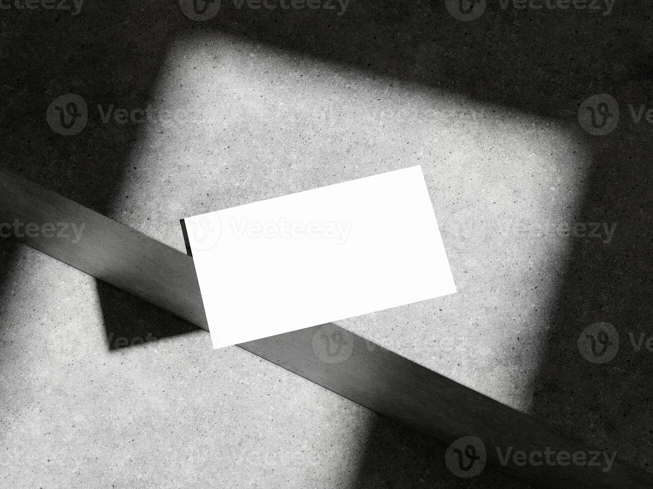 Realistic business branding cards template mockup with concrete cement background photo
