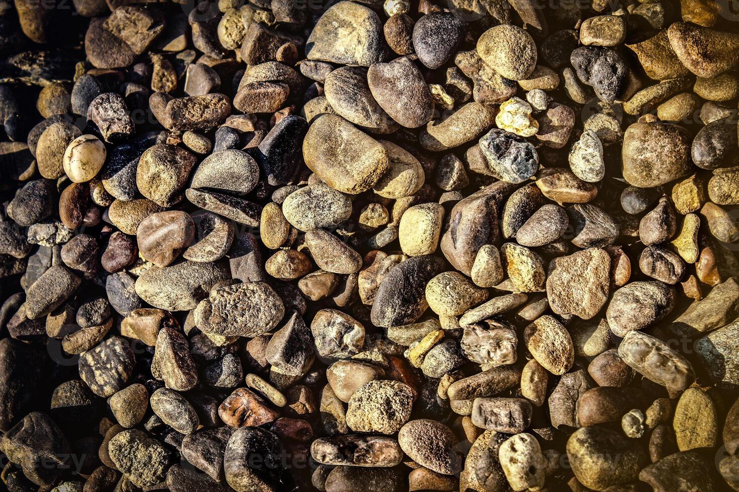 summer background of small stone pebbles photo