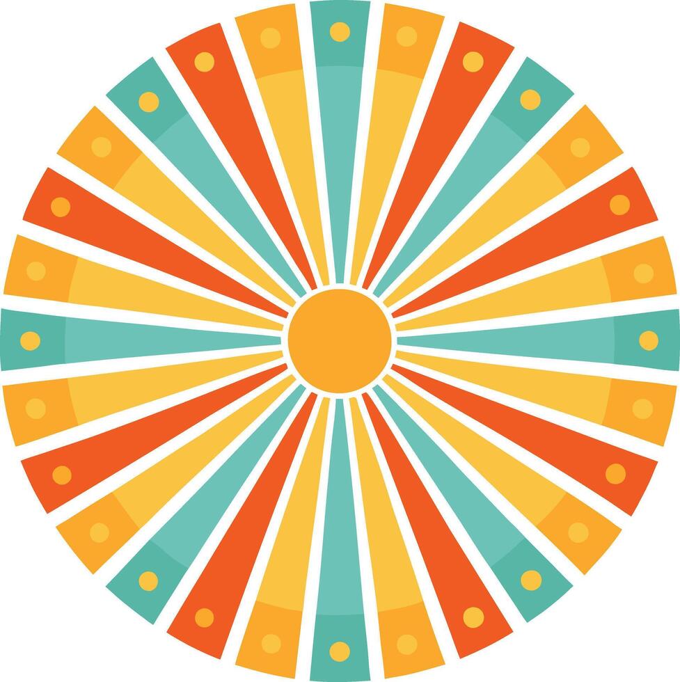 Retro Sunburst Elements in Flat Design vector