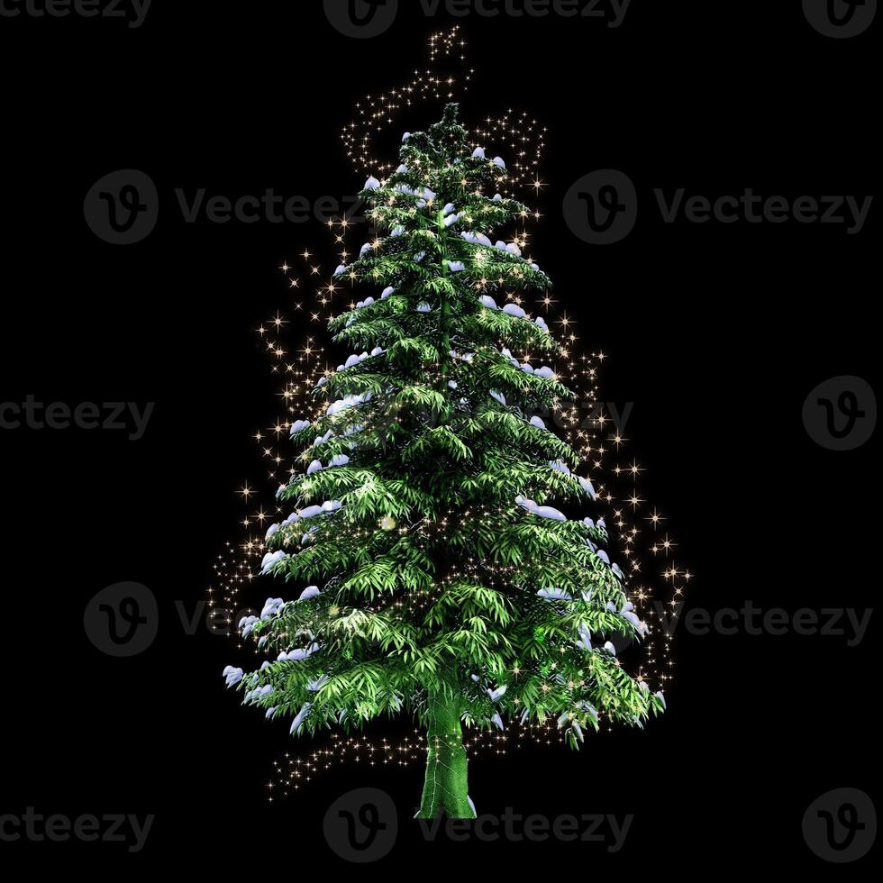 A christmas tree with lights on it photo