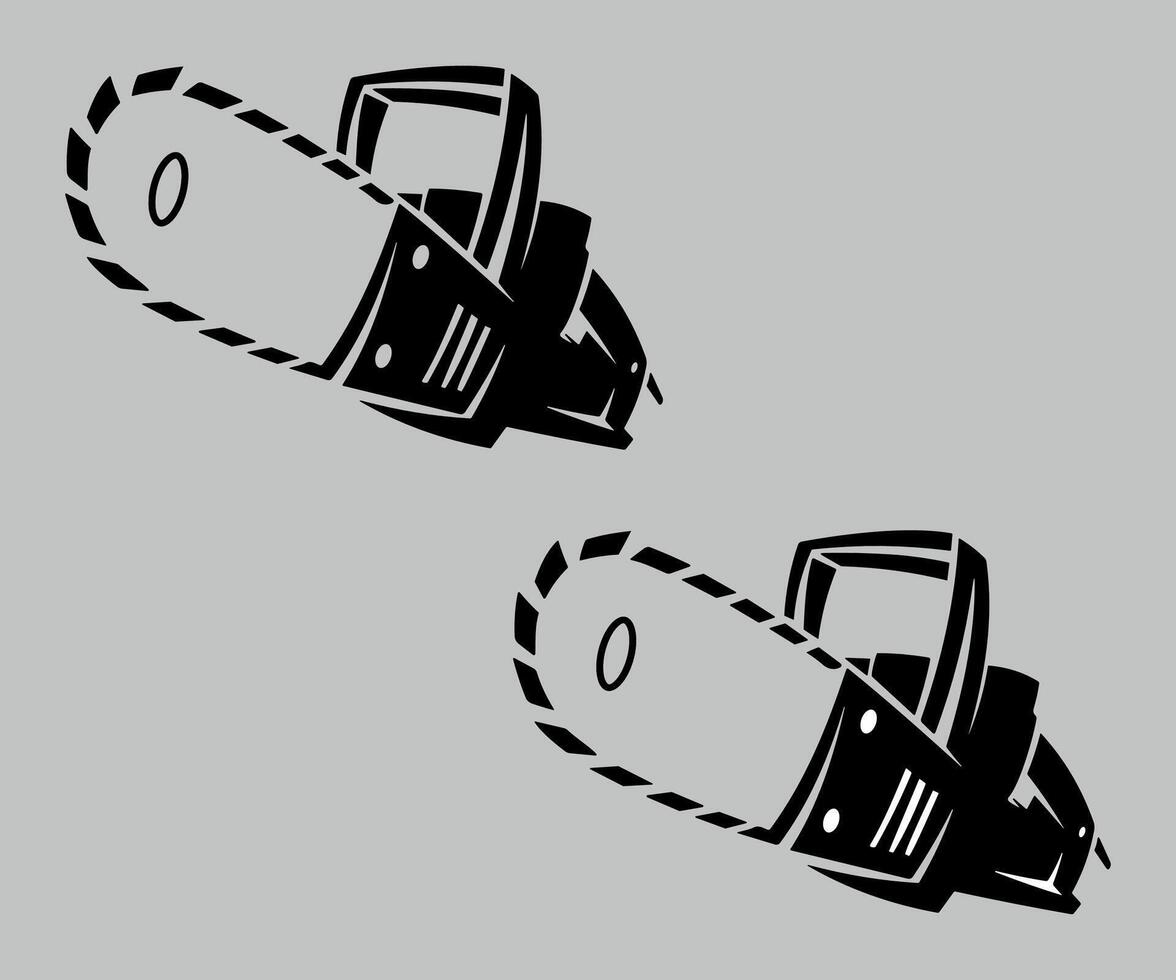 chainsaw icon isolated on white background vector