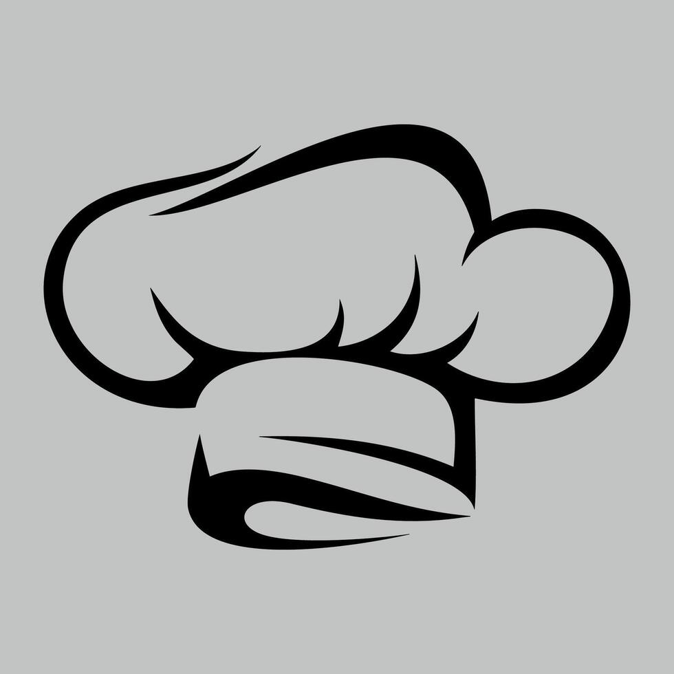 chef hat icon isolated on white background vector