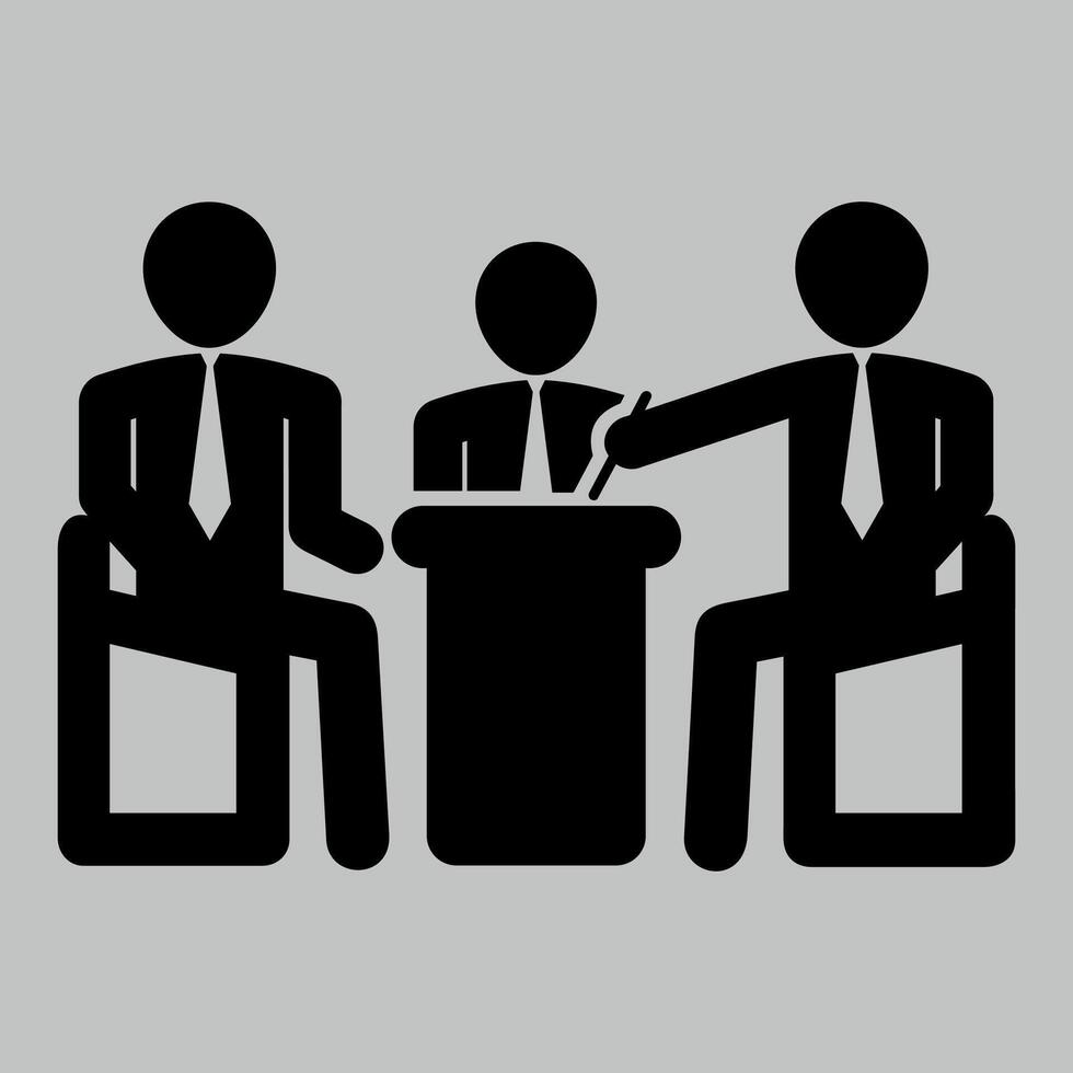 negotiation icon isolated on white background vector