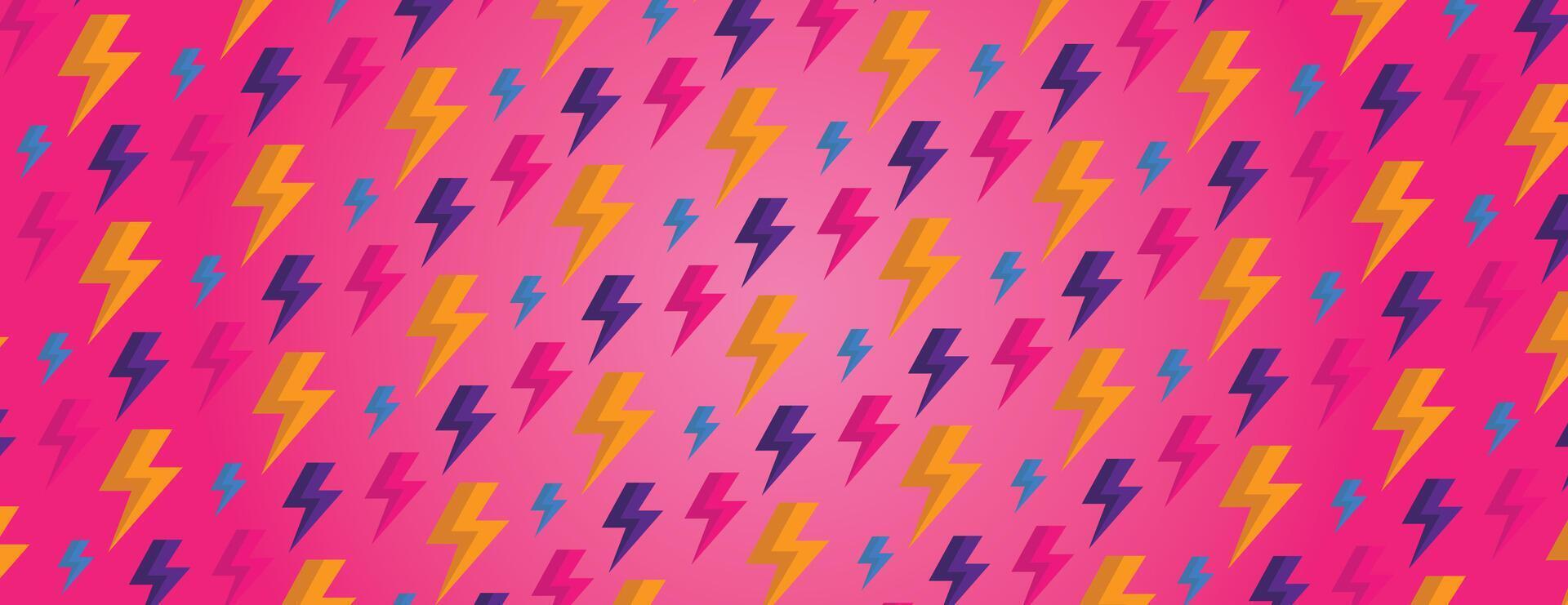 Colorful Flash Sale Pattern on Pink Gradient Background vector