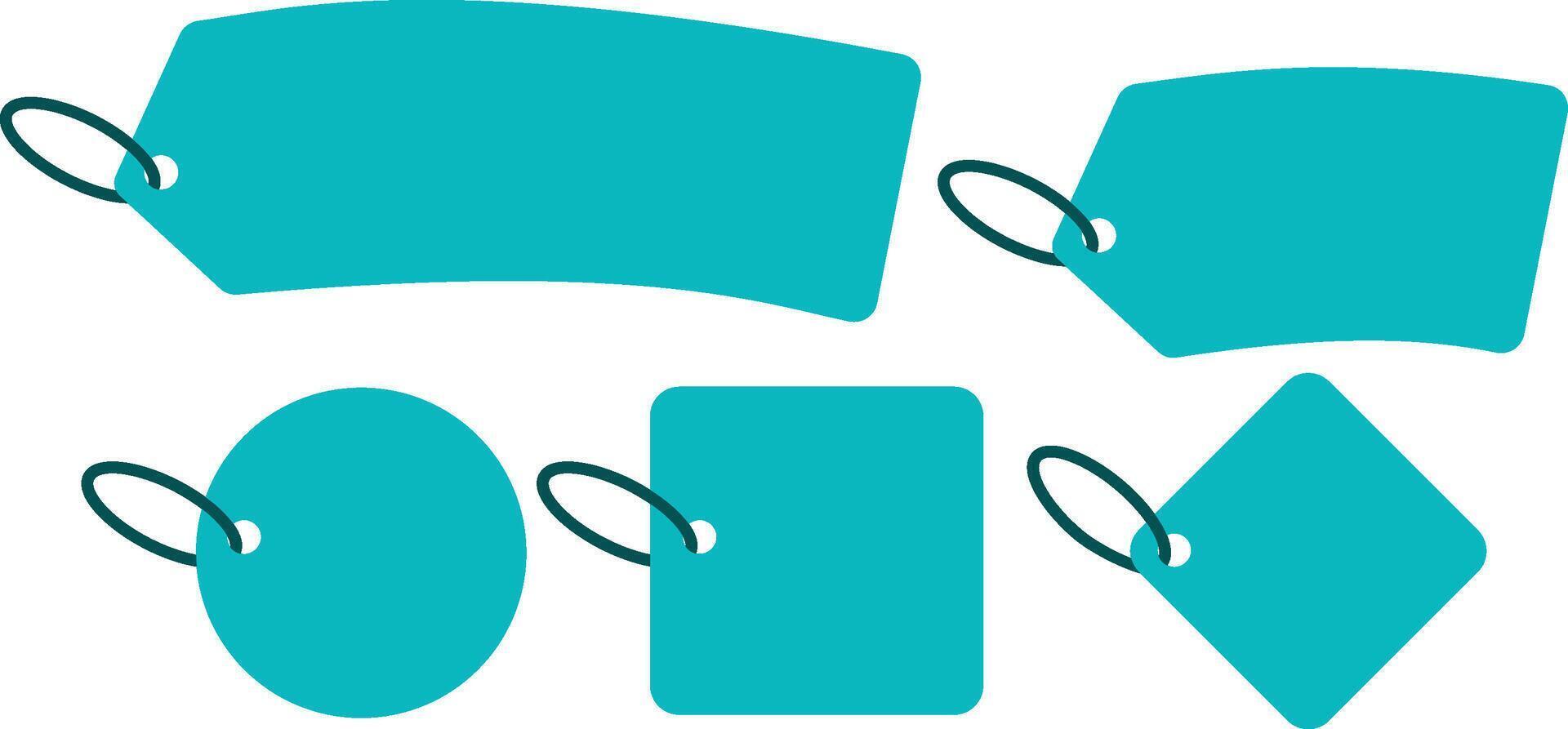 Blue Shop Tags with Four Shapes for Sale vector