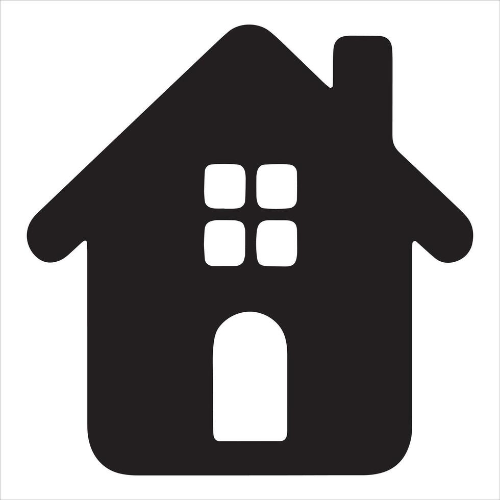 Minimalist home symbol for real estate vector