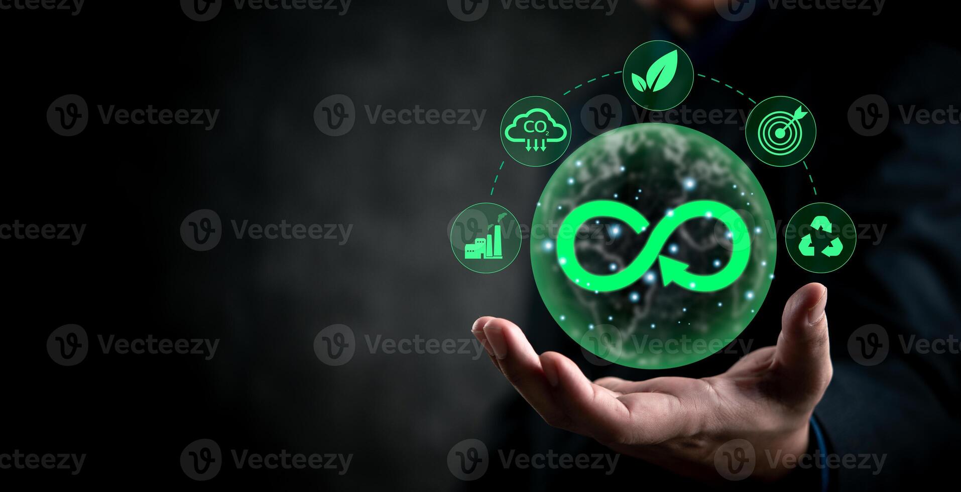 Infinity cloud computing concept photo