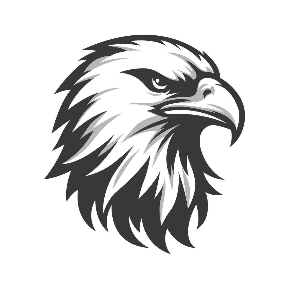 an eagle head logo on a white background vector